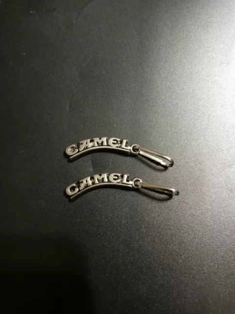 Vintage Lot Of 2 Smokin Joe Camel Cigarettes Zipper Pull/Keychain