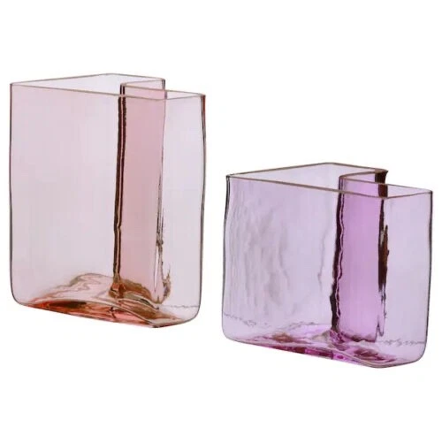 IKEA LIMITIERTE SERIE KARISMATISK 2er Set Glas Vase,Design Zandra