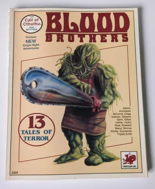 Call of Cthulhu BLOOD BROTHERS Adventures 2329 Chaosium 74985