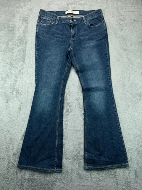 Mossimo Denim Flared Jeans Juniors 13 Womens 36 Blue Denim Mid Rise Ladies 1