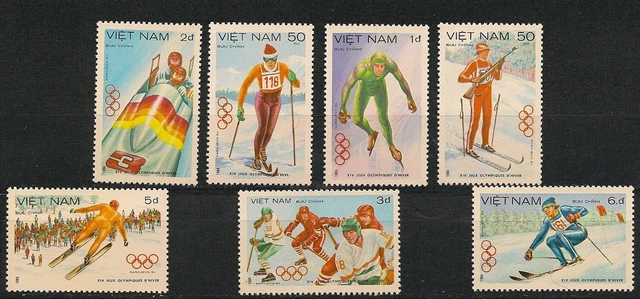 Vietnam 1984 Minr : 1402 - 1408 Monnaie Jeux Olympiques Sarajevo