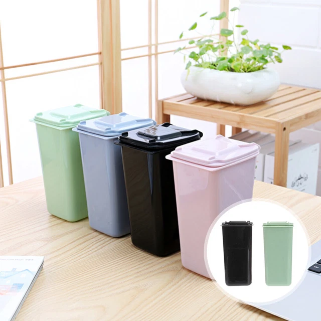 2 Pcs Desktop-Mülleimer Pp Büro Mini-Desktop-Abfallbehälter