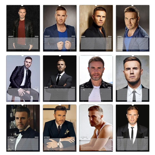 GARY BARLOW FULL photo calendar 2024/25 personalised Choose Start 30.