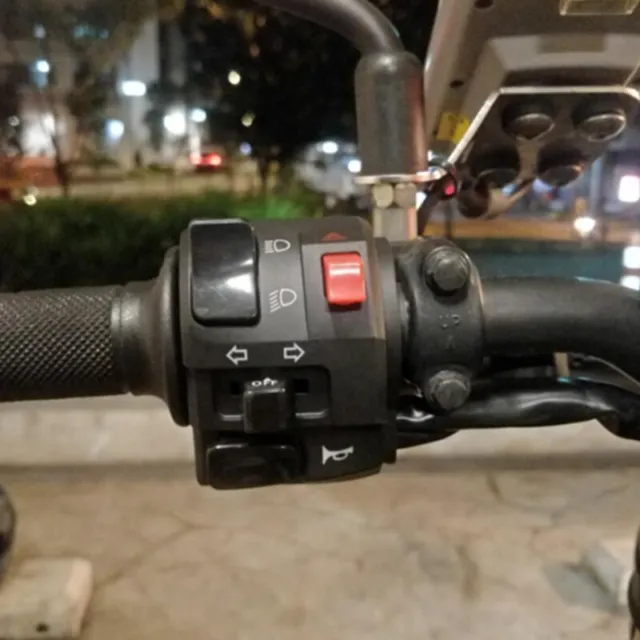 Motorcycle Left Handlebar Horn Button Turn Signal Fog Light Controller Switch