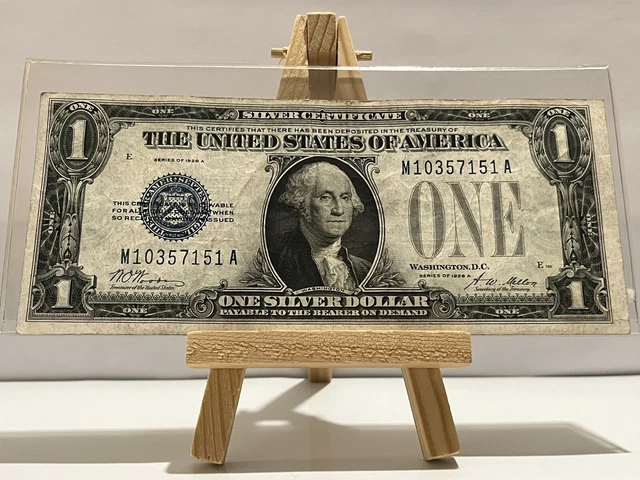 1928A Series One Dollar Bill Silver Certificate Funny Back