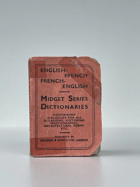 MIDGET DICTIONARIES ENGLISH-FRENCH French-English Burgess