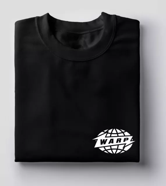 Warp Records T Shirt - Aphex Twin EDM Electro Electronic Music Brest Logo