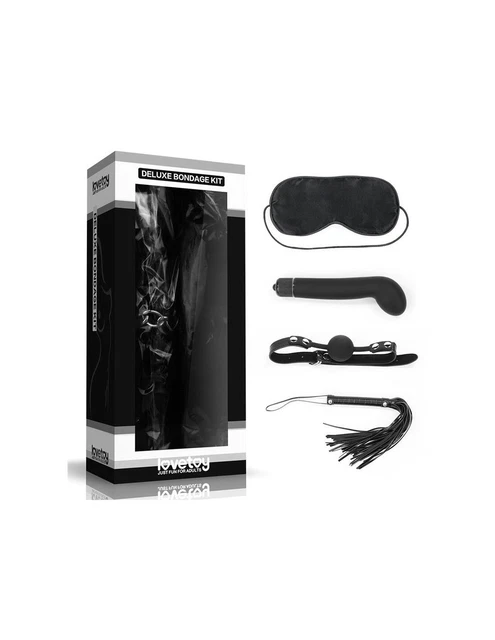 Kit Bondage Deluxe con Vibrador Negro