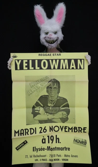 KING YELLOWMAN -  Affiche concert Paris Elysée Montmartre - 1993 - 100 x 70 cm