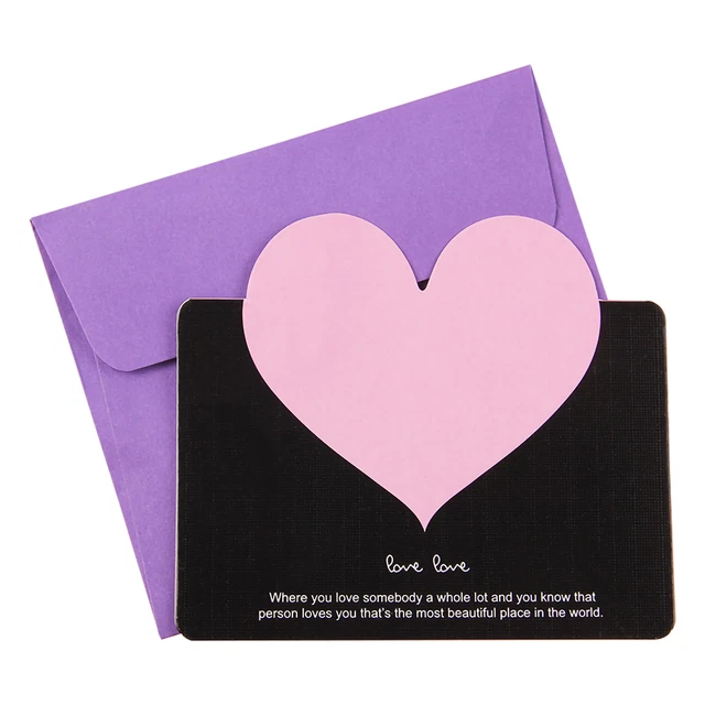 Hochzeitskarte Ich Liebe Dich - Romantische Jubiläumskarte Für Paare | Mit Kraftpapierumschlag