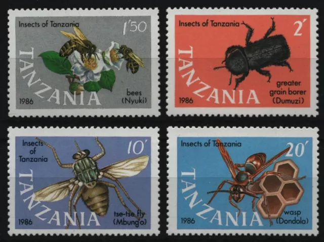 Tansania 1987 - Mi-Nr. 399-402 ** - MNH - Insekten / Insects