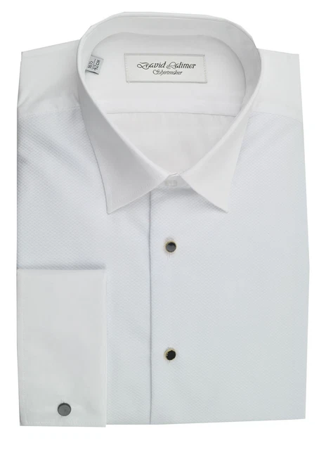Camicia abito David Latimer da uomo Marcella con colletto standard anteriore in bianco