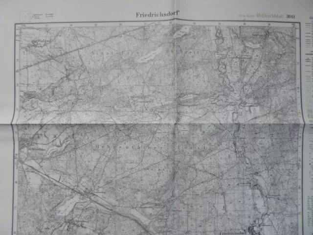 Landkarte Meßtischblatt 3061 Friedrichsdorf, Przeborowo, Friedeberg, Polen, 1936 2