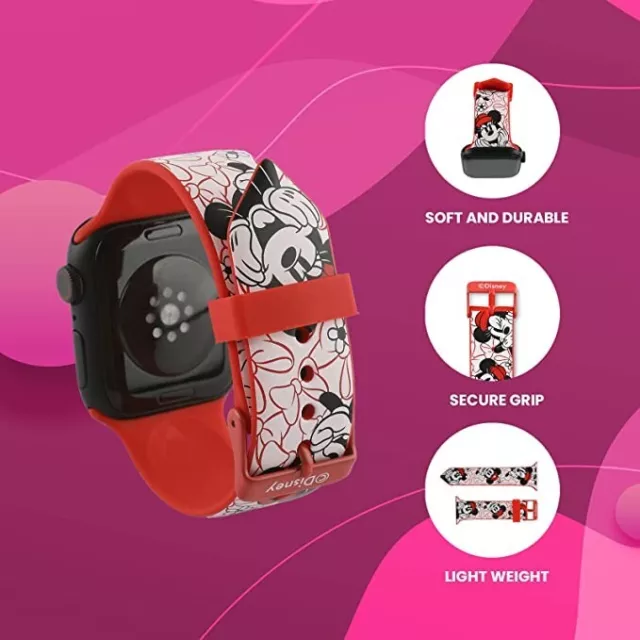 Minnie Mouse Wrist Band for Apple Watch 1 thru 7 Fits 38/40mm Disney by IJOY 3
