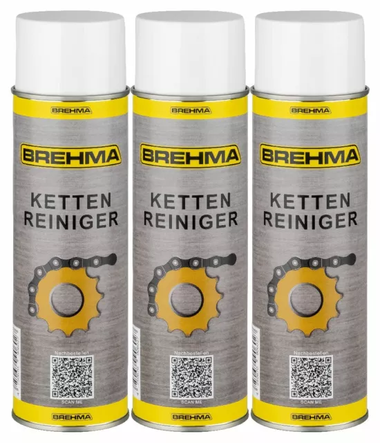 3x BREHMA Kettenreiniger Spray 500ml Roller Kettenpflege Motorrad Fahrrad Bike