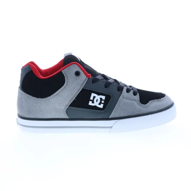 DC Pure Mid ADYS400082-BYR Mens Gray Suede Skate Inspired Sneakers Shoes