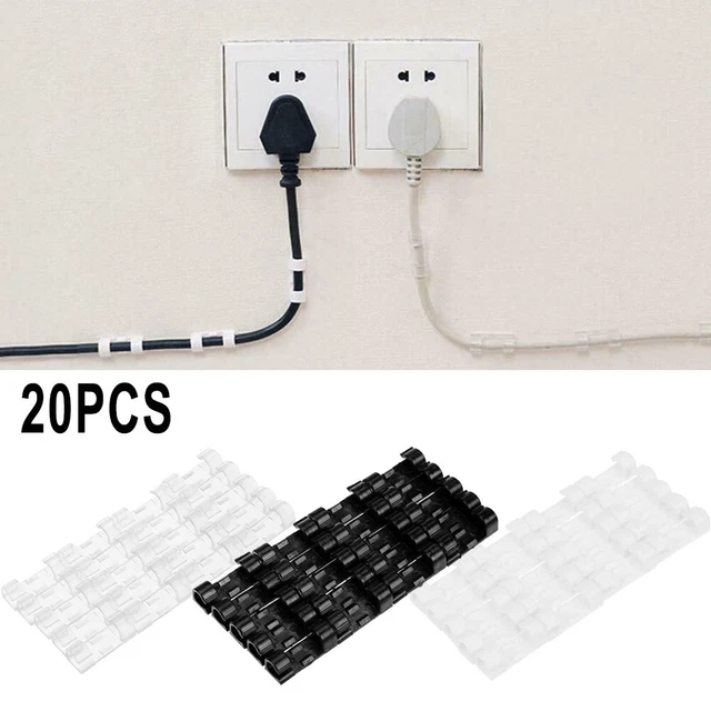 Clip Magnetiche Organizer Per Cavi - 2 Set - Tiene I Cavi In Posizione, Scrivania Ordinata - Grigio Silicone