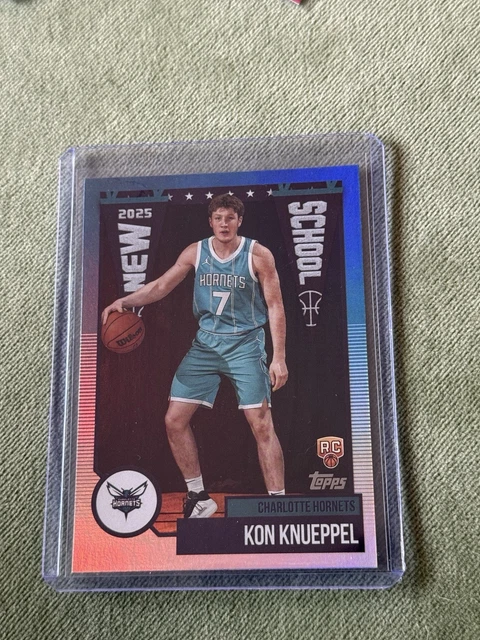 TOPPS NBA BASKETBALL 2025 Kon Knueppel RC Rookie New School Hornets SP ...