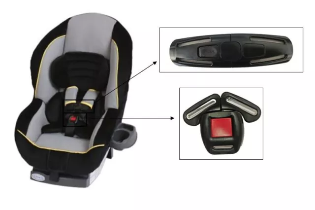 Toddler Child CarSeat Harness Chest Clip&Buckle Safety Set Graco Classic Ride 50