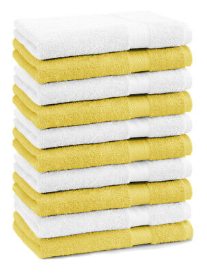 Betz Set di 10 Lavette Premium Misura 30 x 30 cm 100% Cotone Colore Rosso Scuro e Beige 
