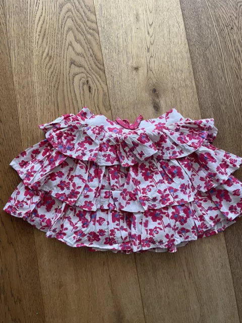 M&S girls pink & cream Ra Ra Flared Skirt Age 3-4 years