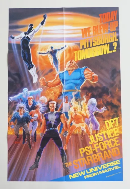 Marvel New Universe 22" x 34" Poster - Tom Palmer - DP7 Starbrand Justice 1987