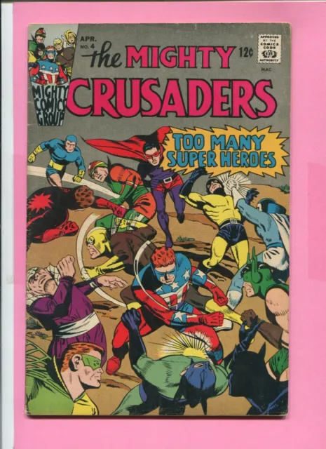 Mighty Crusaders # 4 - Fly Man - Mighty Comics Group - Reinman Art -1966 - Cents