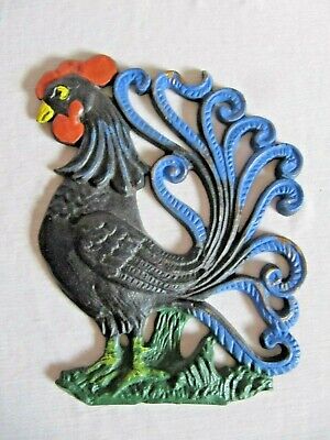 Vintage Cast Iron Rooster Wall Hanging Farmhouse kitchen Decor