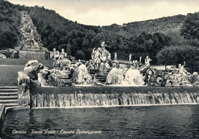 Cartolina Paesaggistica Campania Caserta Parco Reale  Viaggiata Anno 1951