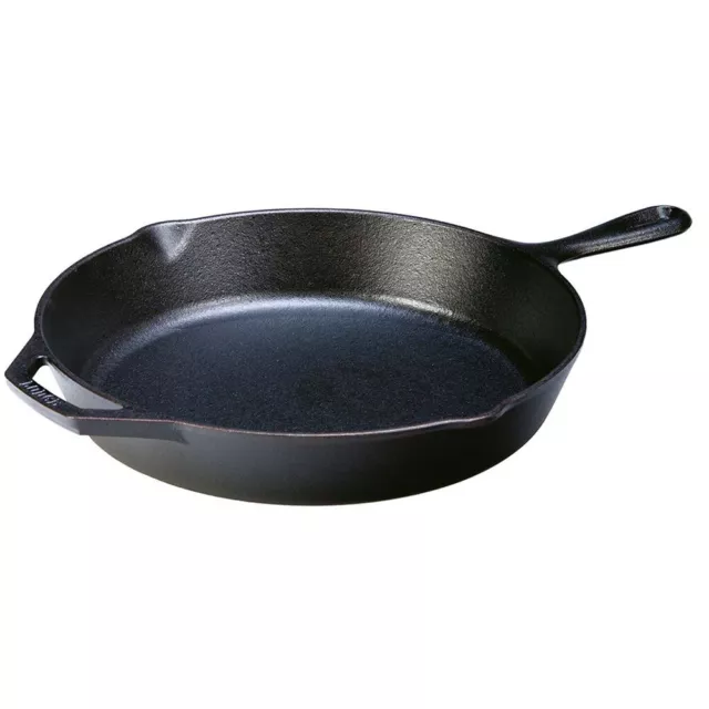 Lodge Cast Iron Round Skillet Frying Pan with Handle Diameter 12" 30cm Oven Safe