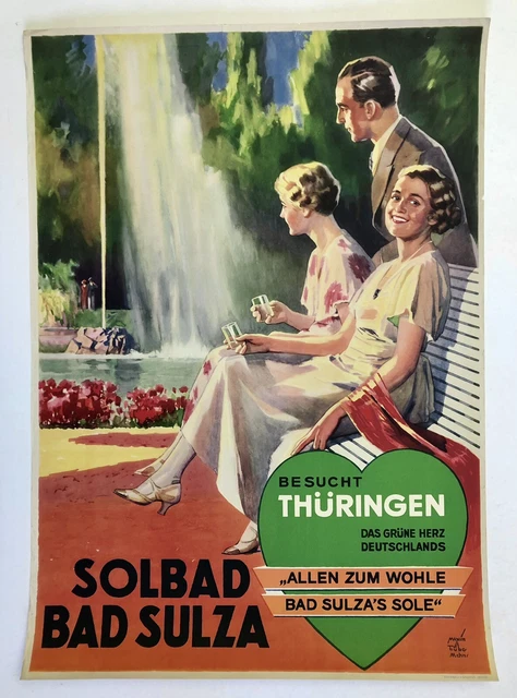 Plakat Solbad Bad Sulza Thüringen Werbeplakat um 1930 Tourismus Plakat Solbad Bad Sulza Thüringen Werbeplakat um 1930 Tourismus