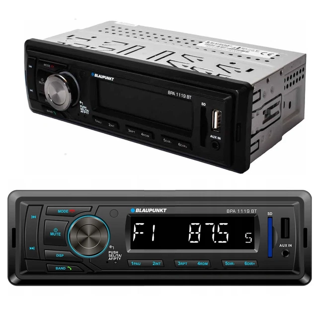 BLAUPUNKT BLUETOOTH CAR Stereo 1 DIN FM SD USB AUX MP3 4Channel