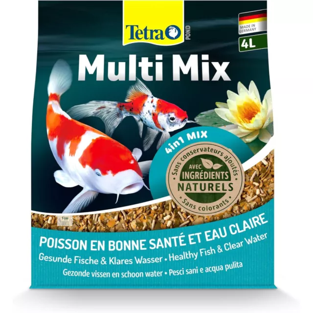 Aliment complet Multi Mix 4 litres , 760 g pour poisson d'ornement de bassin