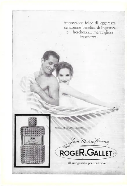 Roger & Gallet acqua di colonia classica.  Advertising  1960
