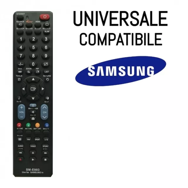 Telecomando Universale Compatibile Per Tv Samsung Lcd, Led, Smart Tv