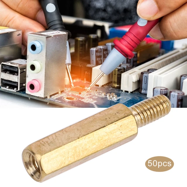 (50 Pcs Per Sale))Easy To Install Standoff Wear-Resistant Brass M3 Standoff
