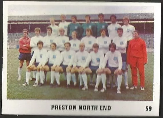 The Sun 1970/71 Fussball-Wechselkarte - #059-Preston North End Teamfoto