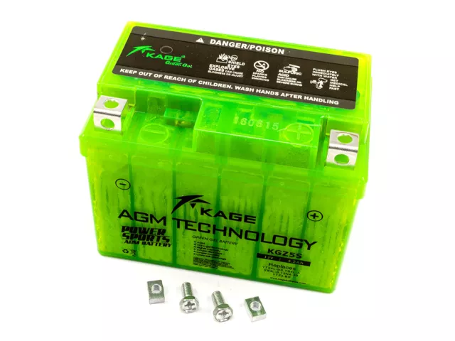 Gel Batterie KAGE Vert YTX4L-BS YB4L-B YB4L-A YTZ5S pour Honda KTM Suzuki Yamaha