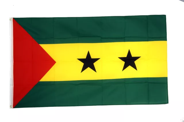 Sao Tome & Principe Large Flag 5 x 3 FT - 100% Polyester With Eyelets - Africa