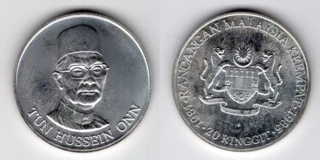 1985 Malaysia 20 Ringgit Tun Hussein Onn #587
