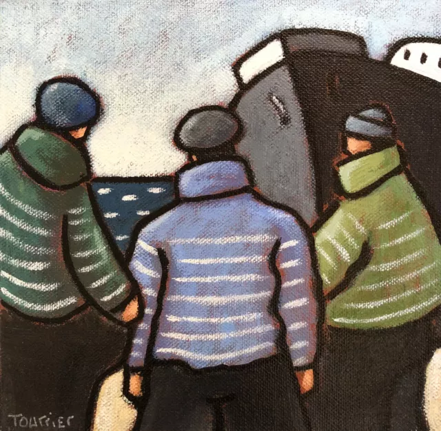 Tableau Peinture marins à quai Tourrier
