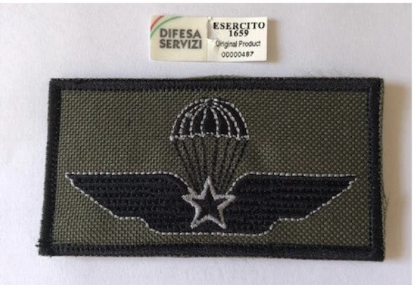 BREVETTO PARACADUTISTA MILITARE Ricamato Originale Esercito Italiano ...
