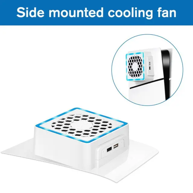 For ps5 slim host cooling side fan radiator Side mounted fan cooling H1Q6