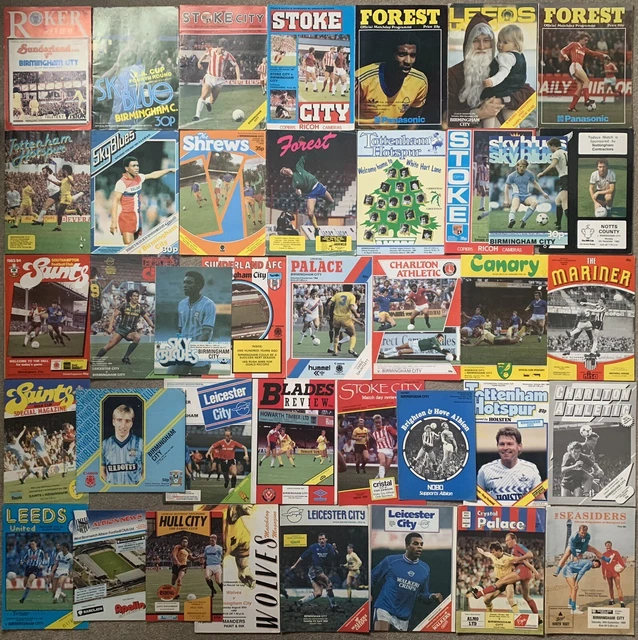 BIRMINGHAM CITY FC 1980s AWAY FOOTBALL PROGRAMME COLLECTION JOB LOT