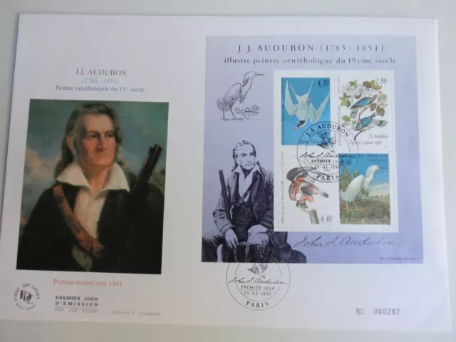 648-   Carte  Postale 1° Jour  France  Lot De 5 Cartes Jj Auduron  Peintre  1995