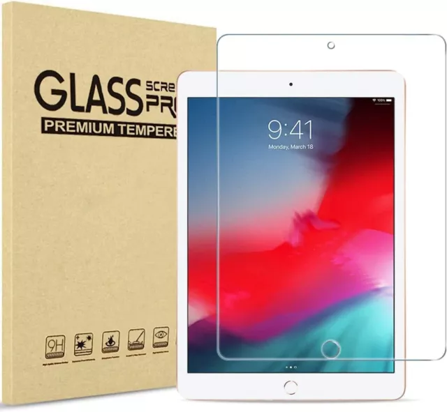 Genuine Tempered Glass for iPad 7th Gen 10.2 2019 HD Screen Protector Cover