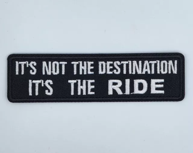 "ITS THE RIDE" Biker Harley Davidson Motorcycle Vest Patches Iron Sew On