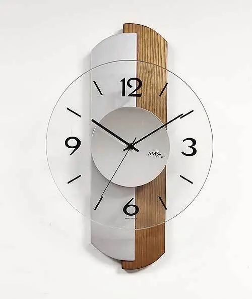 9211 AMS Horloges Murales modernes Horloges en bois horloges murales