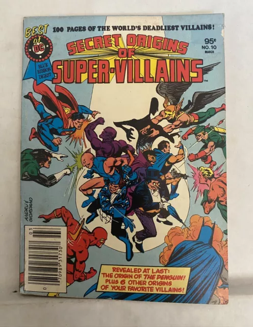 BEST OF DC BLUE RIBBON DIGEST #10, SECRET ORIGINS OF SUPER VILLAINS, FN Minus