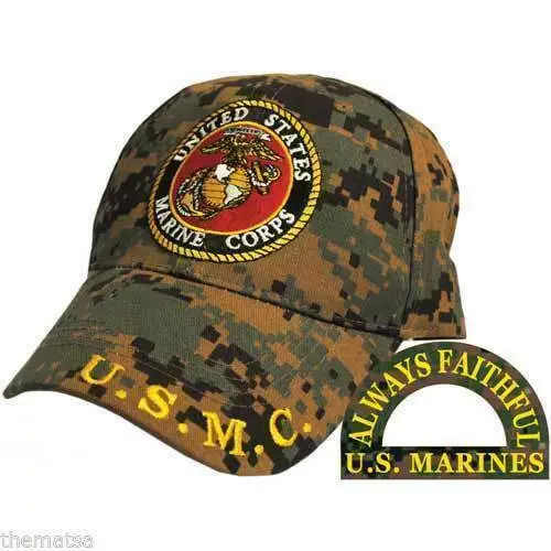 Camo Marpat Green Us Marine Corps Usmc Ega Eagle Globe Anchor Insignia Cap Hat